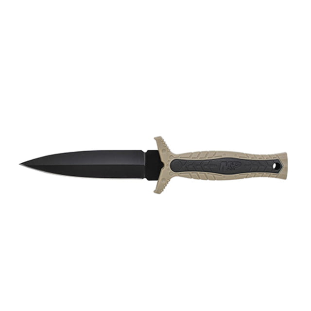 Smith & Wesson M&p Fixed Blade Boot Knife Spear Point False Edge Blade Rubberized Handle W/brown Rubber Insert - Smith & Wesson