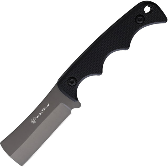 Smith & Wesson Smith & Wesson HRT Cleaver Neck 2.00 in Fixed Blade Knife Black finger grooved G10 - $27.99 at Optics Planet