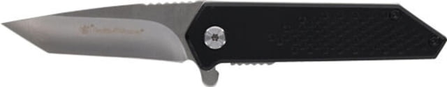 Smith & Wesson Extreme Ops Spring Assisted Opening Folding Knife 2.5in High Carbon Steel Tanto Blade Black Aluminum Handle