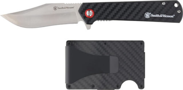 Smith & Wesson Knife/Wallet Combo Carbon Fiber Handle Promo Q4 25' - Smith & Wesson