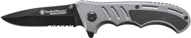 Smith & Wesson Liner Lock Folding Knife Black / Silver Medium - Smith & Wesson
