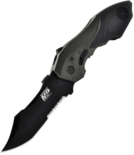 Smith & Wesson M&P 5 OD Aluminum Handle Black Blade ComboEdge SWMP5LS - Smith & Wesson