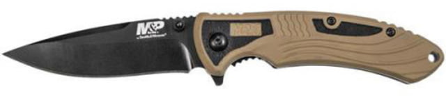 Smith & Wesson M&P M2.0 Ultra Glide Folding Knives 2.75 in 8Cr13MoV Stainless Steel Drop Point Black/FDE Rubberized Aluminum - Smith & Wesson