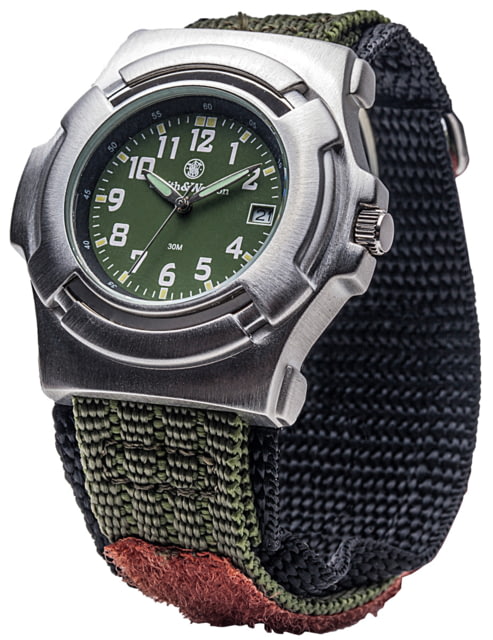 Smith & Wesson Men's Lawman Basic Round Green Face Watch SWW-11-OD SWW-11-OD - Smith & Wesson