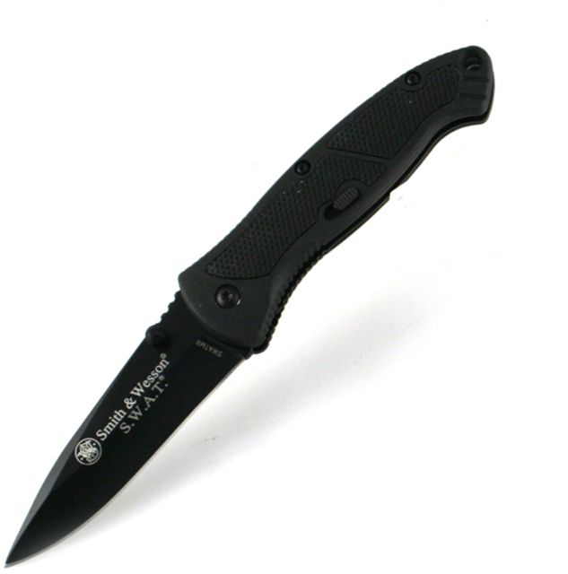 Smith & Wesson SWAT Magic Medium Folding Knife 3.2 in 4034 Stainless Steel Drop Point Plain Black Blade Aluminum Black Handle - Smith & Wesson