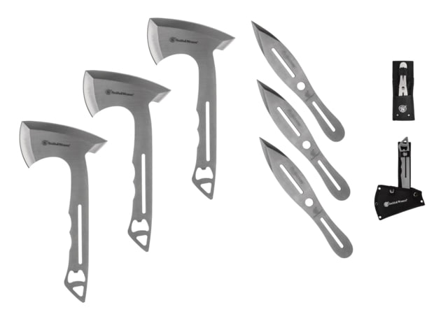 Smith & Wesson Throwing Axe and Knife Combo Set 6 Piece