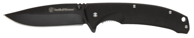 Smith & Wesson Smith & Wesson Velocite Spring Assist Folding Knife 3.4in 8Cr13Mov Stainless Steel Blade 4.5in Textured Polymer Handle - $36.89 at Optics Planet