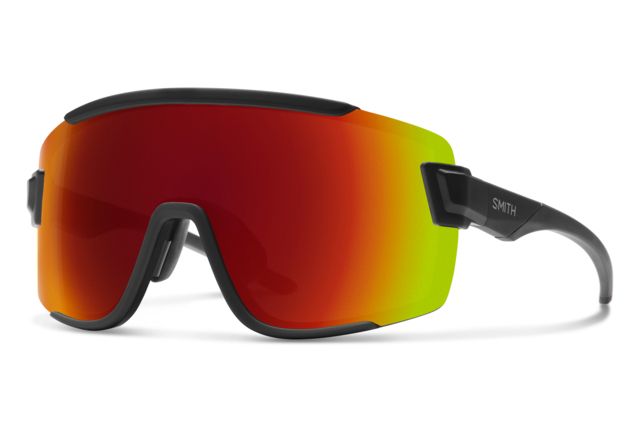 Smith Wildcat Sunglasses Matte Black Frame ChromaPop Red Mirror Lens - Smith