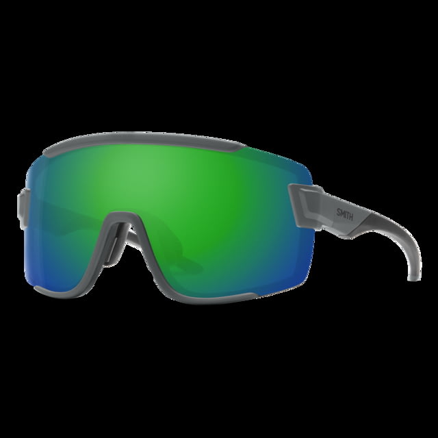 Smith Wildcat Sunglasses Matte Cement Frame ChromaPop Green Mirror Lens - Smith