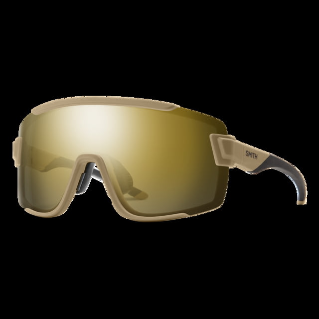 Smith Wildcat Sunglasses Matte Safari Frame ChromaPop Black Gold Lens - Smith