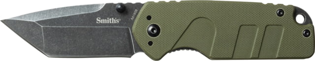 Smiths Campaign Folding Knife 2.78in 420 Stainless Steel Black Stonewash Tanto Blade G10 Handle OD Green - Smiths