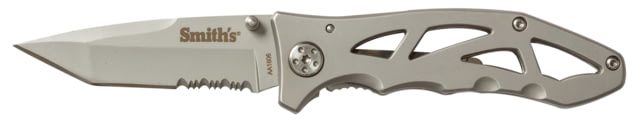 Smiths Caprella Folding Knife 2.95in 420 Stainless Steel Satin Tanto Blade Bead Blasted Handle Titanium - Smiths