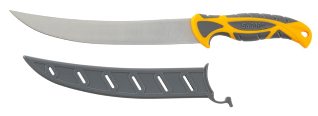 Smiths EdgeSport Boning / Fillet Knife 8in 400 Stainless Steel Fillet Blade TPE Handle Orange/Gray - Smiths