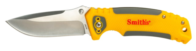Smiths EdgeSport Folding Knife 3.3in 420 Stainless Steel Satin Drop Point Blade Orange/Gray