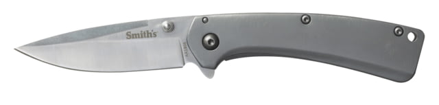 Smiths Furrow Folding Knife 3in 420 Stainless Steel Satin Drop Point Blade Titanium Handle Titanium - Smiths