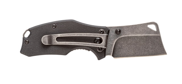 Smiths Lil Choncho Folding Knife 2.2in 400 Stainless Steel Black Stonewash Cleaver Blade G10 Handle Black - Smiths