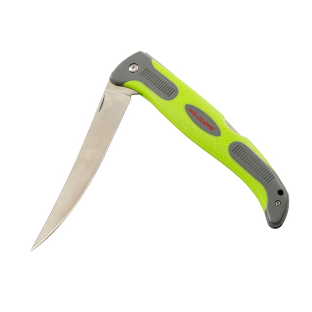 Smiths Mr. Crappie 6 in Flex Folding Fillet Knife Stainless Steel Green - Smiths