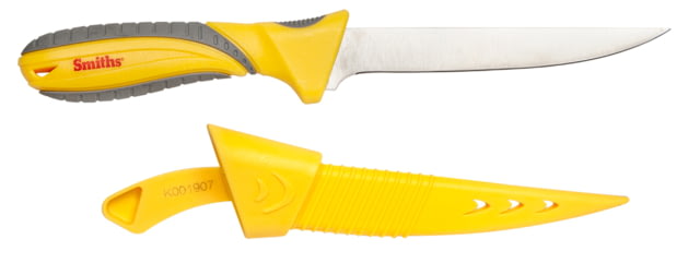 Smiths Mr. Crappie Stainless Fillet Knife 6in 400 Stainless Steel Fillet Blade Yellow/Gray - Smiths