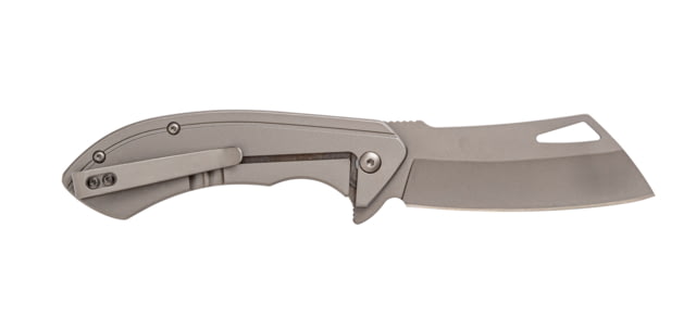 Smiths Titania Cleaver Folding Knife 3.26in 400 Stainless Steel Titanium Cleaver Blade Stainless Steel Handle Titanium - Smiths