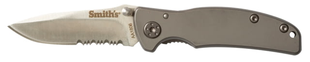 Smiths Titania I Folding Knife 2.2in 420 Stainless Steel Satin Drop Point Blade Titanium Handle Titanium - Smiths