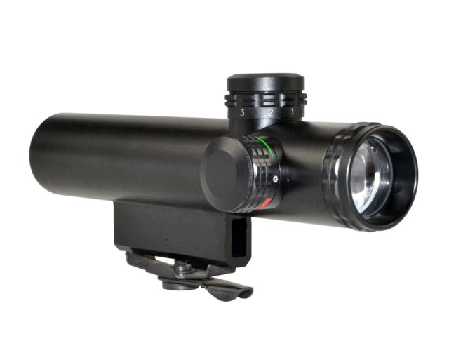 Sniper Grunt 4x20mm Compact Rifle Scope w/AR Carry Handle Mount 34mm Tube Dual Illumination Duplex Mil-Dot Reticle Black - Sniper Grunt