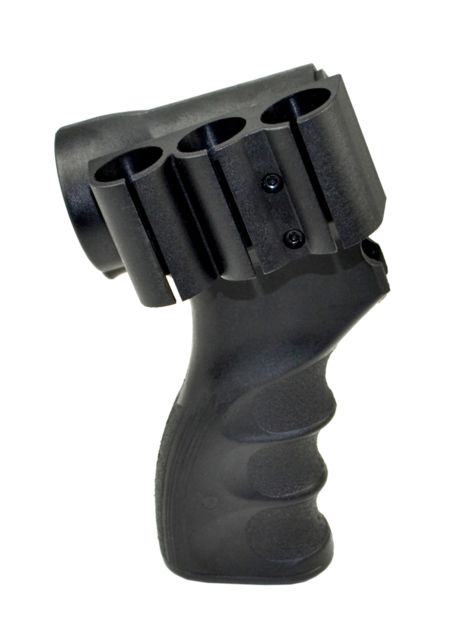 Sniper AR-15 Style Stock Adapter w/ Pistol Grip Integrated 3 Shotgun Ammo Holder Black For Remington 870 - Sniper