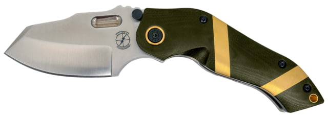 Sniper Bladeworks DMF Folding Knife 3.65in S35VN Steel Folding Blade OD Green Handle Satin - Sniper Bladeworks