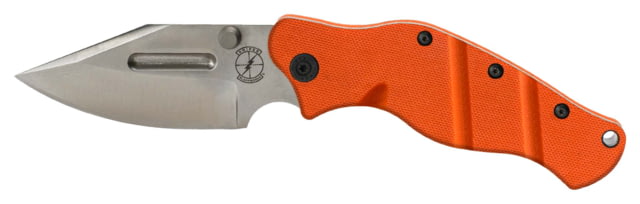 Sniper Bladeworks LPC Folding Knife 3.53in S35VN Steel Satin Folding Blade Sniper Orange Handle - Sniper Bladeworks