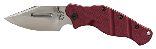 Sniper Bladeworks LPC Folding Knife 3.53in S35VN Steel Satin Folding Blade Red Handle - Sniper Bladeworks