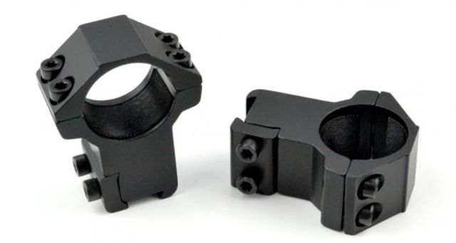 Sniper High Profile Rifle Scope Rings For Dovetail System Black 1 in Diameter - Sniper