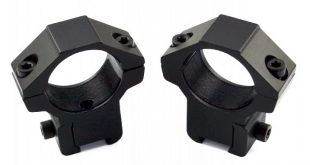 Sniper Medium Profile Rifle Scope Rings For Dovetail System Black 1 in Diameter - Sniper
