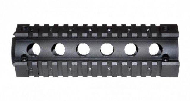 USED Sniper Two Piece Quad Handguard Rail Mount Black MQRSL EDEMO4 Used Condition Fair Installed/Mounted - Sniper