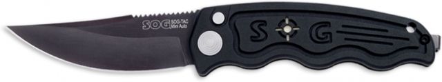 SOG Mini Auto Knife w/ SE Fold 3in. Steel Blade and Alum. Handle Black Finish - Sog Specialty Knives & Tools