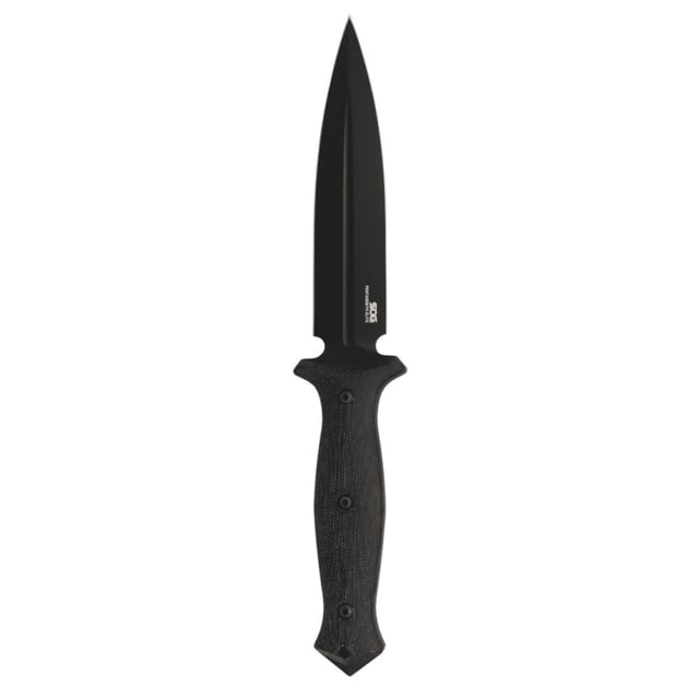 Sog SOG Pentagon Elite Dagger Fixed Blade Knife Blackout 6" Black Black CPM S35VN adult - Sog Specialty Knives & Tools