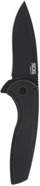 SOG Specialty Knives & Tools Aegis FLK 2.0 Folding Knife 3.5in Stainless Steel Drop Point Stainless Steel Black Handle