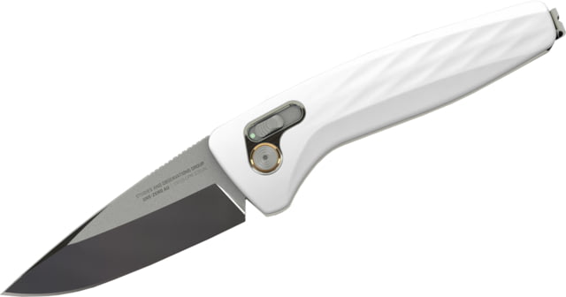 SOG Specialty Knives & Tools One-Zero XR Folding Knife 3.1 in CPM S35VN Stainless Steel Clip Point Aluminum White/Black Chrome