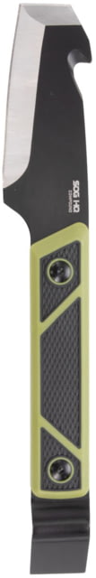 SOG Specialty Knives & Tools Compound Tac-pry Fixed Blade Knife 4inch Blunt Tipped Gut Hook 420 Black Blade Tpr Overmold Handle Black/green