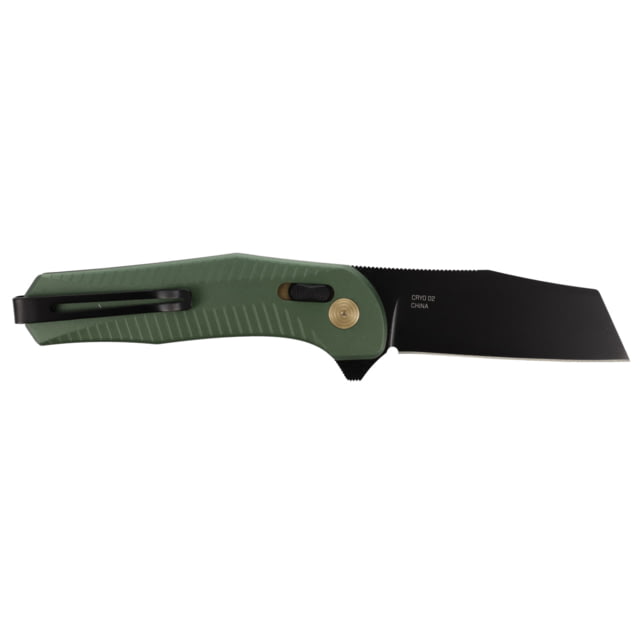 SOG Specialty Knives & Tools Diverge XR Folding Knife 3in D2 Sheepsfoot Blade Forest Green 6061 Aluminum Handle