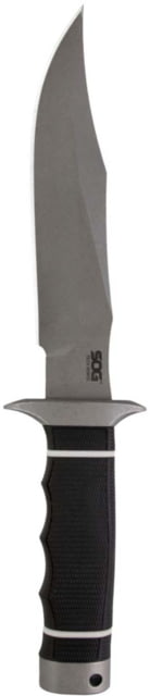 SOG Specialty Knives & Tools Tech Bowie Fixed Blade Knife 6.4in AUS-8 Clip Point Blade Black Kraton Handle