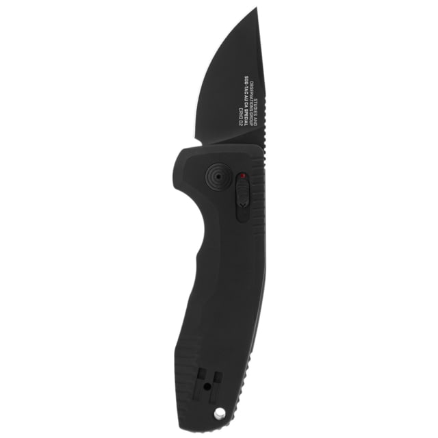 SOG Specialty Knives & Tools -tac Au Auto Textured Aluminum 1.96inch Cryo D2 Straightback Black