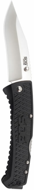 SOG Specialty Knives & Tools Traction Folding Knife 3.5in 5Cr13MoV Blade Clip Point Black Glass-Reinforced Nylon Handle