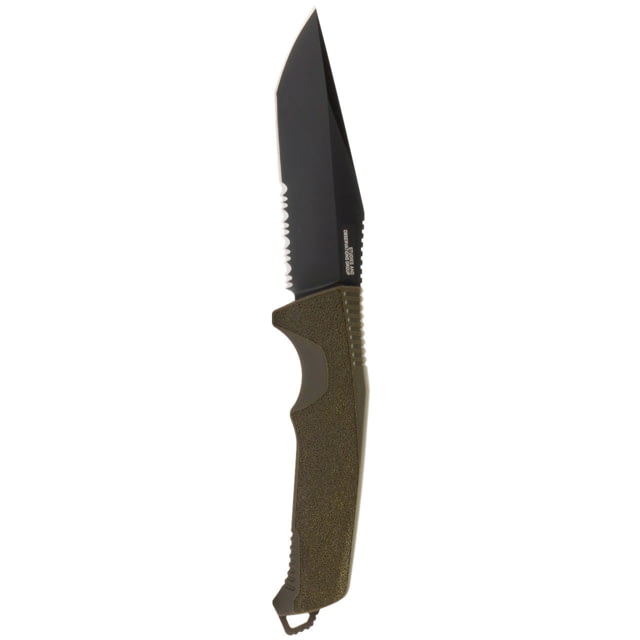 SOG Specialty Knives & Tools Trident FX Fixed Blade Knives 4.2in CRYO 4116 Black Partially Serrated Tanto Blade OD Green GRN Handle - Sog Specialty Knives & Tools