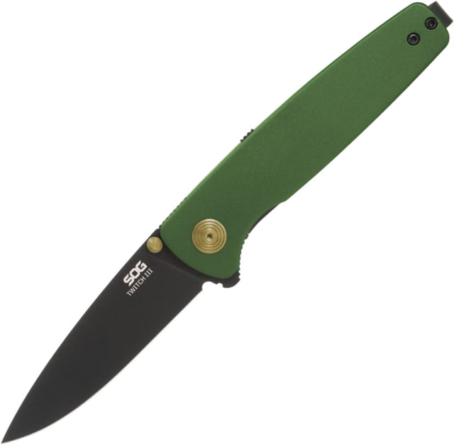 SOG Specialty Knives & Tools Twitch III Linerlock A/O Grn - Sog Specialty Knives & Tools