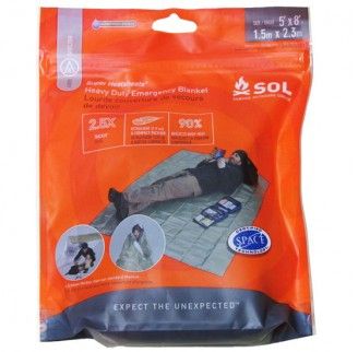USED Survive Outdoors Longer Heavy Duty Emergency Blanket Green - Survive Outdoors Longer