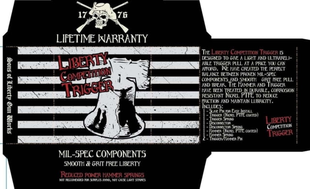 Sons of Liberty Gun Works Liberty Competition Trigger Black - Sons Of Liberty Gun Works