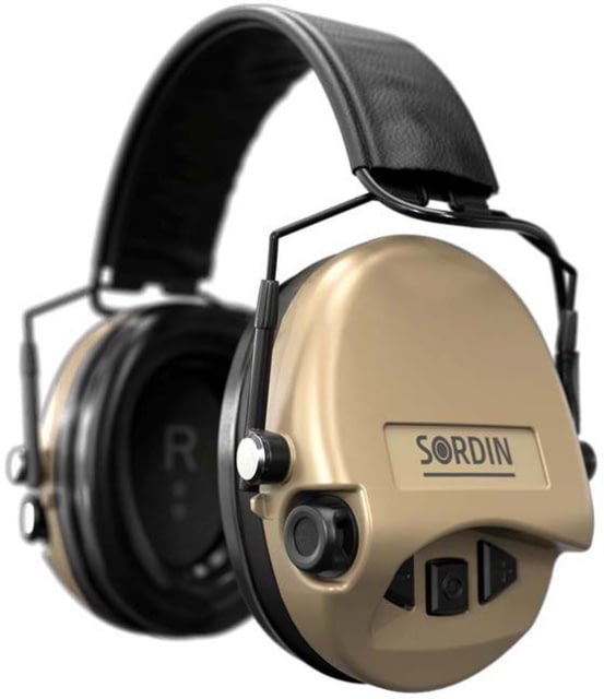 USED Sordin Supreme MIL AUX SFA Headset Beige Cups - Sordin