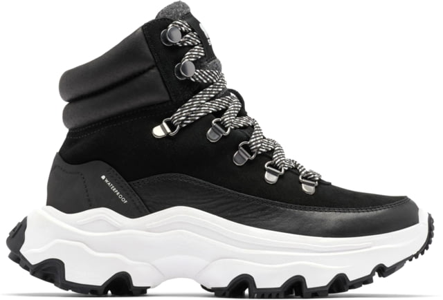 Sorel Kinetic Breakthru Conquest Waterproof Sneaker Boot - Womens, Black, Sea Salt, 8, 2028271-010-8