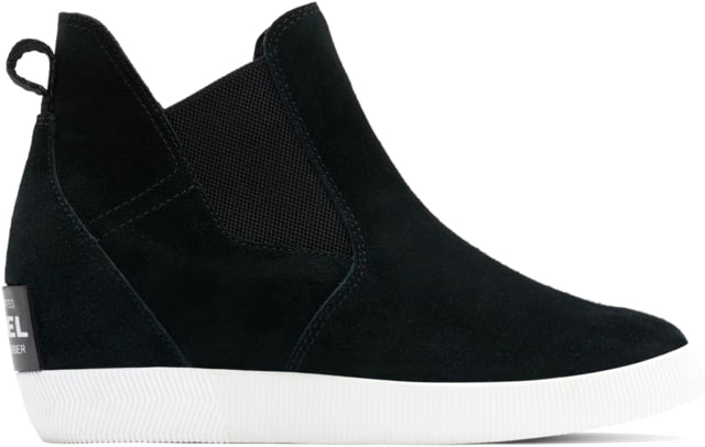 Sorel Out N About Slip-On Wedge II Bootie - Womens, Black, White, 9, 2033021-010-9