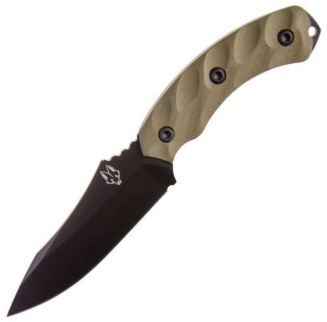 Southern Grind Jackal/PVD Black Blade/O.D. Green G10 Handle w/ Black Kydex Sheath Green Blade Length 4.75in - Southern Grind