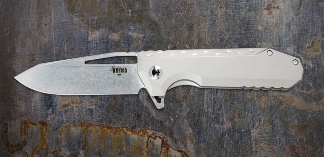 DEMO Southern Grind Penguin Drop Point Satin Blade with Titanium Handle Rev. 01 - Southern Grind
